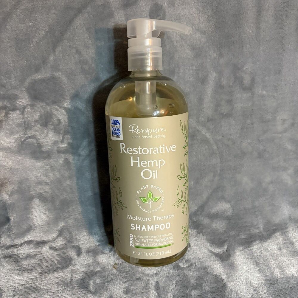 Renpure Restorative Hemp Oil Moisture Therapy Shampoo 16oz NEW